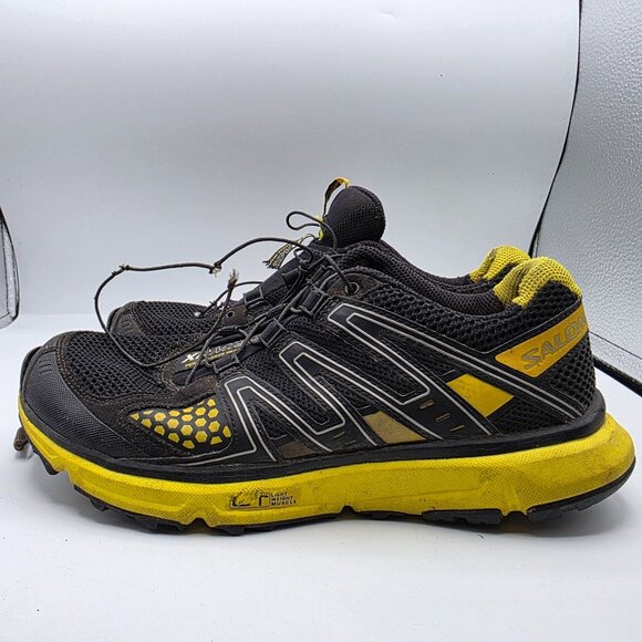 Salomon XR Mission Mens Size 7.5 Black Yellow Athletic Shoes Trails Camping - Picture 14 of 14